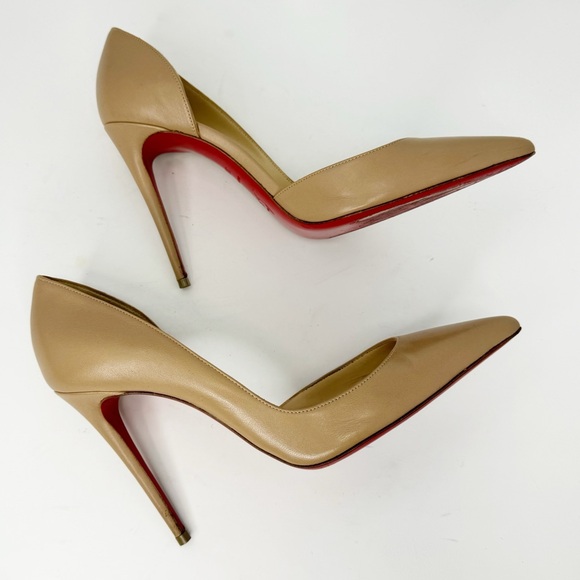 Christian Louboutin Iriza 100 mm Nappa Nude Size 38.5B - Picture 10 of 15